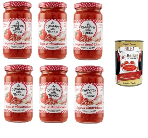 Le Conserve della Nonna- Sugo all'Amatriciana-Sauce 6x 190gr + Italian Gourmet polpa 400g von Italian Gourmet E.R.