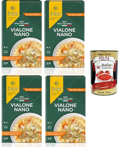 Le Stagioni D'Italia Riso Vialone Nano Reis 4x1kg + Italian Gourmet polpa 400g von Italian Gourmet E.R.