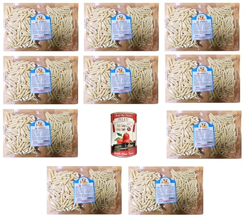 Le vie del Grano Garganelli Mit Hartweizengrieß stabilisierte Nudeln 10x500gr + Italian Gourmet Pelati 400g von Italian Gourmet E.R.