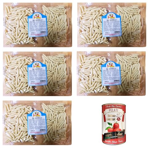 Le vie del Grano Garganelli Mit Hartweizengrieß stabilisierte Nudeln 5x500gr von Italian Gourmet E.R.