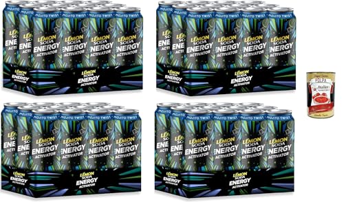 Lemonsoda Energy Activator – Geschmack MOJITO TWIST – 48x 330 ml+ Italian Gourmet polpa 400g von Italian Gourmet E.R.