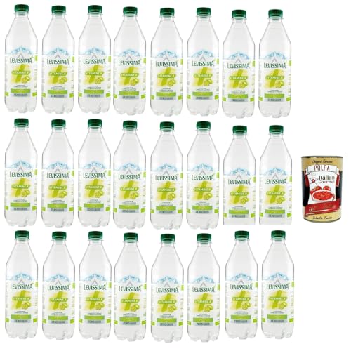 Levissima, Levissima+ Alkoholfreies Getränk mit Vitaminzusatz B, Limettengeschmack. 24x 500ml + Italian Gourmet polpa 400g von Italian Gourmet E.R.