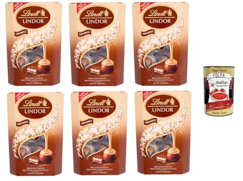 Lindor Pralinen Tiramisu 6x200 g+ Italian Gourmet Polpa di Pomodoro 400g von Italian Gourmet E.R.