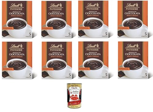 Lindt Patisserie Preparato per Cioccolata Fondente Densa e cremosa Dichte und cremige dunkle Schokoladenmischung 8x100gr + Italian Gourmet polpa 400g von Italian Gourmet E.R.