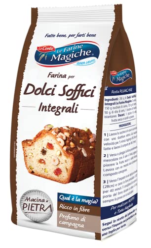 Lo Conte Le Farine Magiche Farina di Grano Tenero Integrale per Dolci Soffici Vollkorn-Weichweizenmehl für Weiche Desserts 500g Italienisches Mehl von Italian Gourmet E.R.