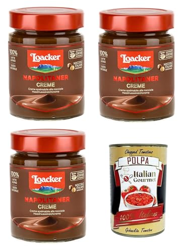 Loacker Crema spalmabile Napolitaner Streichcreme 3x 290g+ Italian Gourmet polpa 400g von Italian Gourmet E.R.