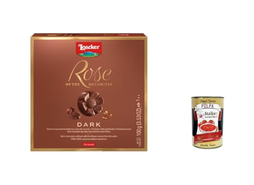 Loacker Rose of the Dolomites Dark dunkle Schokolade 100g+ talian Gourmet polpa 400g von Italian Gourmet E.R.