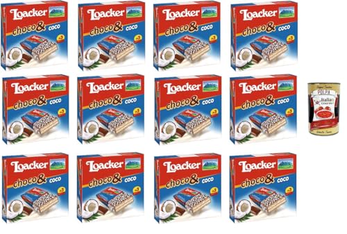 Loacker Wafer Choco & Coco Waffeln Schoko & Kokos 16x66gr + Italian gourmet polpa 400g von Italian Gourmet E.R.