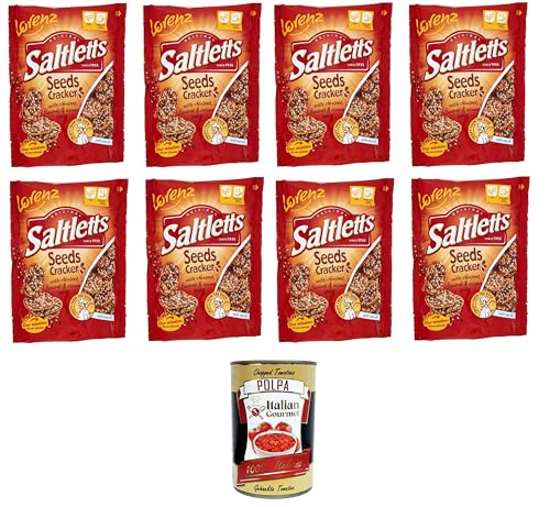 Lorenz Saltletts Seeds Cracker Mit Chiasamen, Leinsamen und Sesamsamen 8x 100gr + Italian Gourmet Polpa 400g von Italian Gourmet E.R.