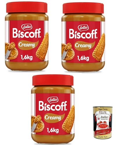 Lotus Biscoff Crema spalmabile Streichcreme auf Basis von Biscoff Cookies 3x1.6kg + Italian Gourmet polpa 400g von Italian Gourmet E.R.