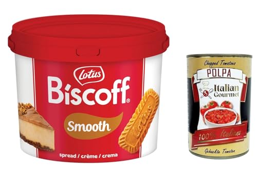 Lotus Biscoff Streichfähige Creme ohne künstliche Farb-, Geschmacks- und Konservierungsstoffe. 3kg + Italian Gourmet polpa 400g von Italian Gourmet E.R.