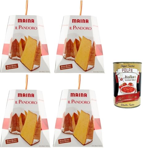 Maina Il Pandoro Classico, Buono buono, Soffice soffice Der klassische Pandoro, gut, gut, weich, weich 4x1kg+ Italian Gourmet polpa 400g von Italian Gourmet E.R.