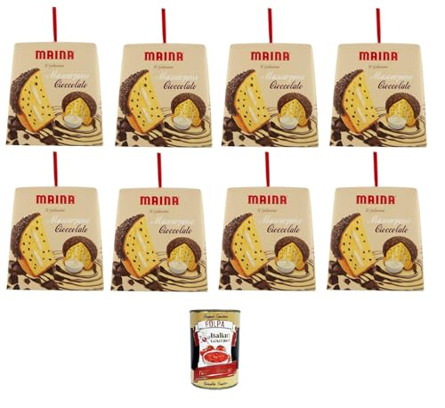 Maina Il Panettone Mascarpone e Cioccolato Mascarpone und Schokolade 8x750gr + Italian Gourmet polpa 400g von Italian Gourmet E.R.