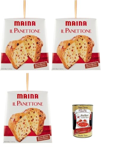 Maina Il Panettone classico Classico, Buono buono, Soffice soffice Der klassische Panettone Classic, gut, gut, weich, weich 3x1kg+ Italian Gourmet polpa 400g von Italian Gourmet E.R.