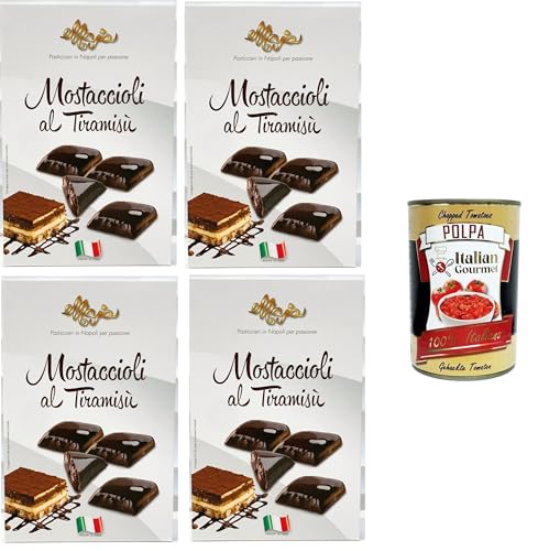 Maja Mini Mostaccioli Gusto Tiramisù Mini-Tiramisu mit Mostaccioli-Geschmack, klassisches Weihnachtsdessert 4x200gr+ Italian Gourmet polpa 400g von Italian Gourmet E.R.