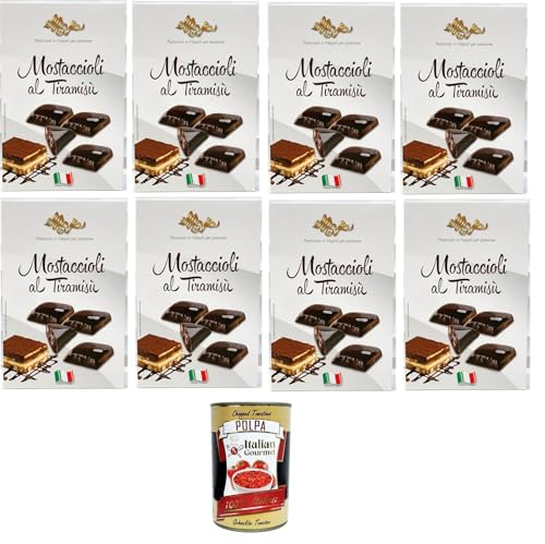 Maja Mini Mostaccioli Gusto Tiramisù Mini-Tiramisu mit Mostaccioli-Geschmack, klassisches Weihnachtsdessert 8x200gr+ Italian Gourmet polpa 400g von Italian Gourmet E.R.