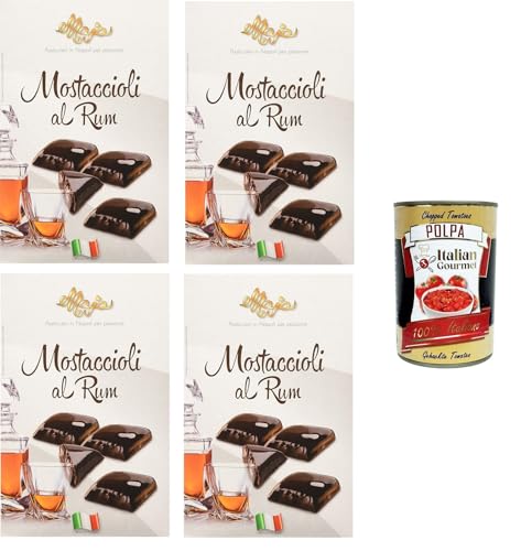 Maja Mostaccioli al Rum Mostaccioli mit klassischem süßem Weihnachtsrum 4x200+ Italian Gourmet polpa 400g von Italian Gourmet E.R.