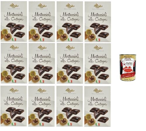 Maja Mustaccioli Alle Castagne Mustaccioli mit Kastanien, klassisches Weihnachtsdessert 12x200gr + Italian Gourmet polpa 400g von Italian Gourmet E.R.