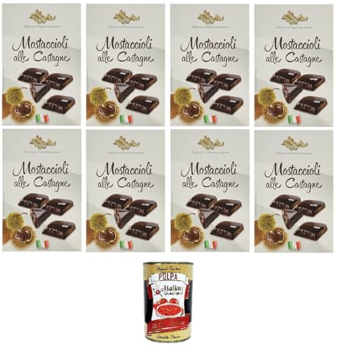 Maja Mustaccioli Alle Castagne Mustaccioli mit Kastanien, klassisches Weihnachtsdessert 8x200gr + Italian Gourmet polpa 400g von Italian Gourmet E.R.