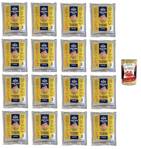 Marca Scudo- Tonno all'olio di semi HO.RE.CA in busta Thunfisch in Samenöl 16x 1000gr+ Italian Gourmet polpa 400g von Italian Gourmet E.R.