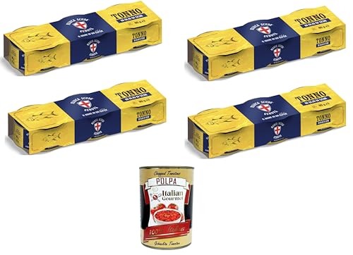 Marca Scudo- Tonno in olio di semi Thunfisch in Samenöl 12x 80gr (3x80gr)+ Italian Gourmet polpa 400g von Italian Gourmet E.R.