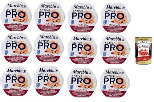 Mareblu Active Pro Insalata Con Tonno E Legumi Pro Salat mit Thunfisch und Hülsenfrüchten 12x220gr + Italian Gourmet polpa 400g von Italian Gourmet E.R.