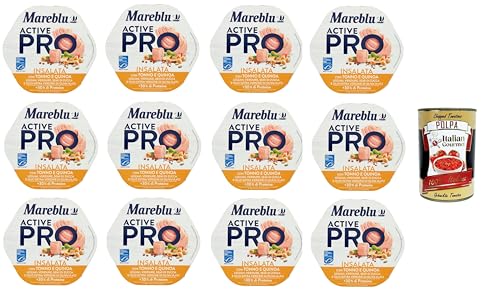 Mareblu Active Pro Insalata con Tonno e Quinoa Salat mit Thunfisch und Quinoa 12x220 g+ Italian Gourmet polpa 400g von Italian Gourmet E.R.