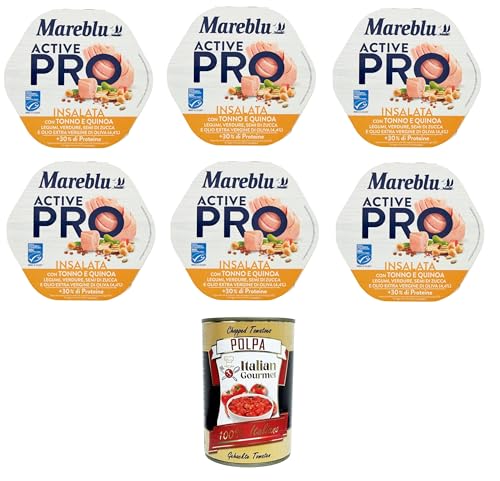 Mareblu Active Pro Insalata con Tonno e Quinoa Salat mit Thunfisch und Quinoa 6x220 g+ Italian Gourmet polpa 400g von Italian Gourmet E.R.