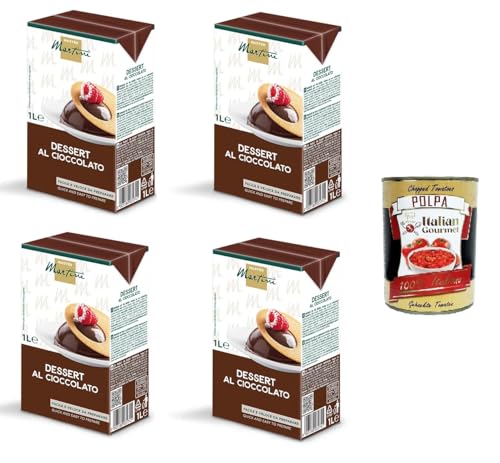 Master Martini- Dessert al Cioccolato Schokoladendessert 4x 1lt + Italian Gourmet Polpa 400g von Italian Gourmet E.R.