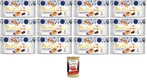 Matilde Vicenzi Millevoglie Fabbri, Fabbri-Blätterteighäppchen mit einem Herz aus Schwarzkirschen 12x90gr + Italian Gourmet Polpa di Pomodoro 400g von Italian Gourmet E.R.