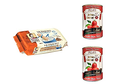 Matilde Vicenzi Savoiardi buon mattino Löffelbiskuits 300g kekse Frühstück + Italian Gourmet 100% italienische geschälte Tomaten dosen 2x 400g von Italian Gourmet E.R.