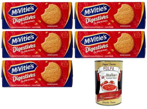 Mc-Vitie's Digestive The Original Weizenkekse 5x 400gr + Italian Gourmet polpa 400g von Italian Gourmet E.R.