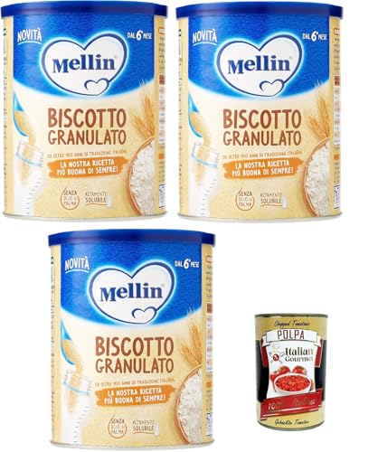 Mellin Biscotto Granulato, 3x 400g + Italian Gourmet polpa 400g von Italian Gourmet E.R.