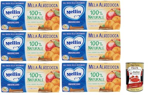 Mellin Mela Albicocca 100% Naturale Omogeneizzato 12 x 100 g + Italian Gourmet polpa 400g von Italian Gourmet E.R.