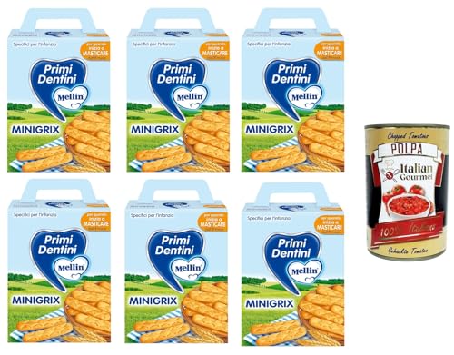 Mellin MiniGrix Primi Dentin Erste Zähne 6x180gr + Italian Gourmet polpa 400g von Italian Gourmet E.R.