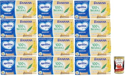 Mellin Omogeneizzato Di Frutta Banana 100% Naturale, 24x 100 g + Italian Gourmet polpa 400g von Italian Gourmet E.R.