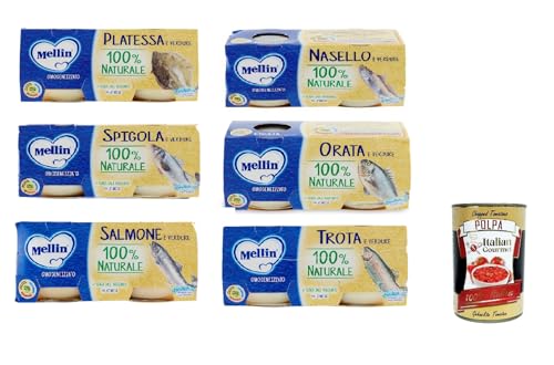 Mellin Testpaket Pesce e verdure 6x (2x80g) + Italian Gourmet polpa 400g von Italian Gourmet E.R.