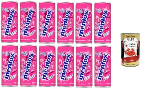 Mentos Fruity Mix, Erfrischungsgetränk mit Fruchtgeschmack und Kokosnussgeleestückchen, 12x240 ml+ Italian Gourmet polpa 400g von Italian Gourmet E.R.