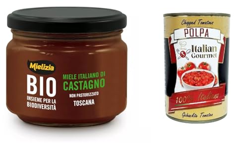 Mielizia Miele Italiano di Castagno Non pastorizzato Unpasteurisierter italienischer Kastanienhonig 1x300gr + Italian Gourmet polpa 400g von Italian Gourmet E.R.