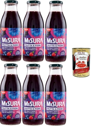 Misura Frutti & Fiori Fruchtsäfte Rote Früchte und Kornblumenblüten 6x500ml+ Italian Gourmet polpa 400g von Italian Gourmet E.R.