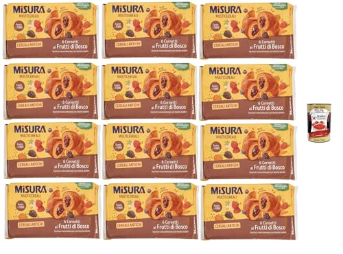 Misura Multicereali Cornetti Ai Frutti Di Bosco, Kuchen Multi -Müsli, Multikereals,Croissants mit Beeren 12x 298g + Itlaian Gourmet polpa 400g von Italian Gourmet E.R.