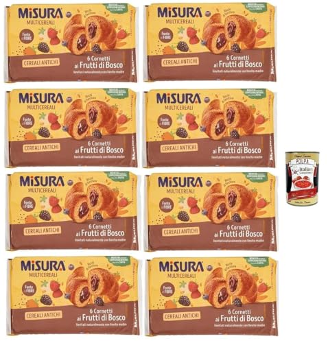 Misura Multicereali Cornetti Ai Frutti Di Bosco, Kuchen Multi -Müsli, Multikereals,Croissants mit Beeren 8x 298g + Itlaian Gourmet polpa 400g von Italian Gourmet E.R.