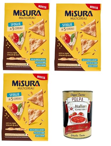 Misura Multicereali Sfoglie ai 5 Cereali Größe Mehrkorn-5-Korn-Blätterteig 3x170 g+ Italian Gourmet Polpa di Pomodoro 400g von Italian Gourmet E.R.