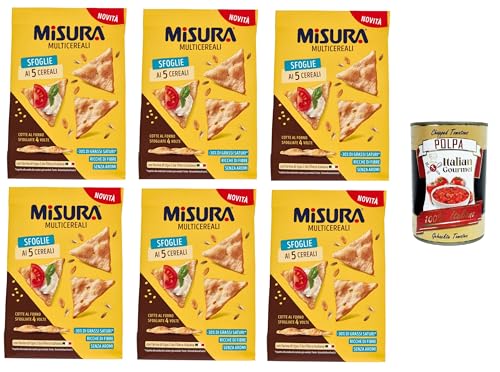 Misura Multicereali Sfoglie ai 5 Cereali Größe Mehrkorn-5-Korn-Blätterteig 6x170 g+ Italian Gourmet Polpa di Pomodoro 400g von Italian Gourmet E.R.