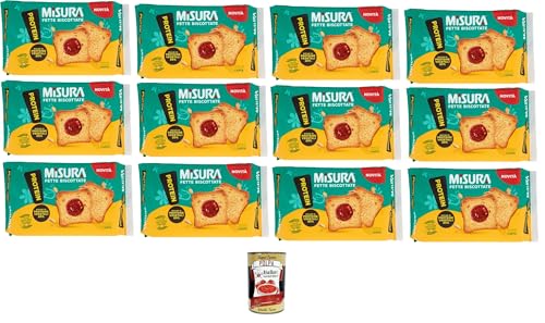 Misura Protein-Zwieback abmessen | Reich an Ballaststoffen und pflanzlichen Proteinen 12x 320gr + Italian Gourmet polpa 400g von Italian Gourmet E.R.