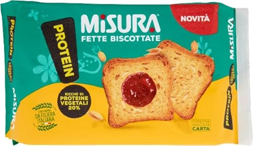 Misura Protein-Zwieback abmessen | Reich an Ballaststoffen und pflanzlichen Proteinen 3x 320gr + Italian Gourmet polpa 400g von Italian Gourmet E.R.