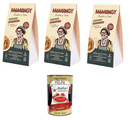 MòMangy- La Gustosa Pasta e Ceci Leckere Pasta und Kichererbsen 3x 200gr + Italian Gourmet polpa 400g von Italian Gourmet E.R.