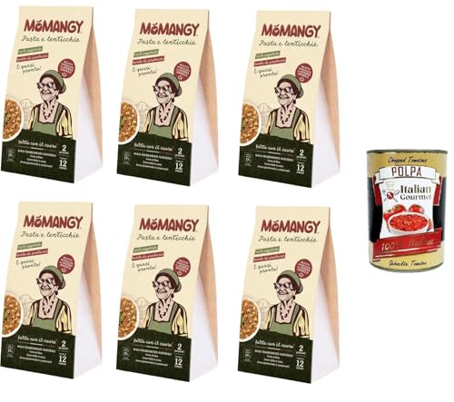 MòMangy- La Versatile Pasta e Lenticchie Die vielseitigen Nudeln und Linsen 6x200gr + Italian Gourmet polpa 400g von Italian Gourmet E.R.