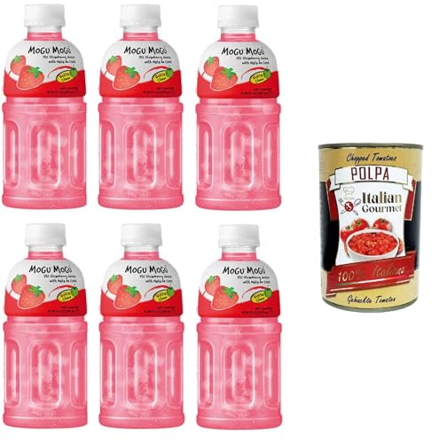 Mogu Mogu bevanda gusto Fragola Getränk mit Erdbeergeschmack 6x320 ml+ Italian Gourmet polpa 400g von Italian Gourmet E.R.