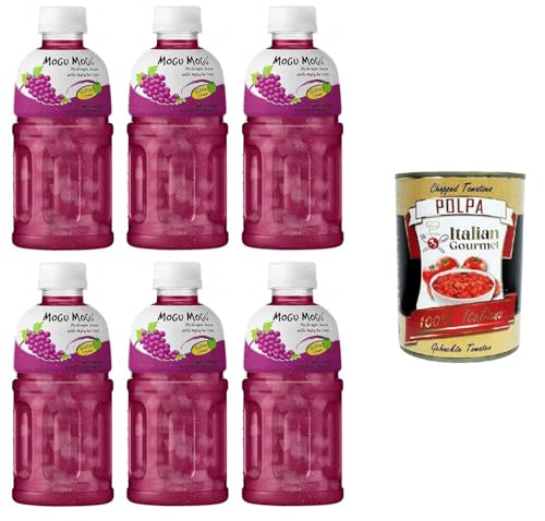 Mogu Mogu bevanda gusto Uva Getränk mit Traubengeschmack, 6x320 ml+ Italian Gourmet polpa 400g von Italian Gourmet E.R.